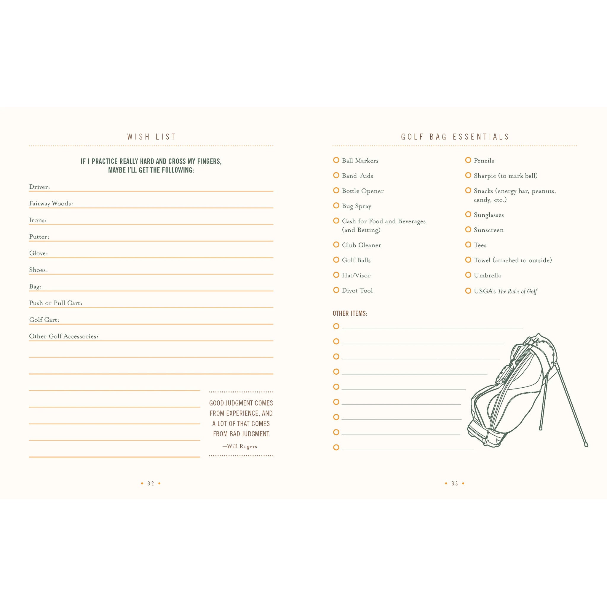 The Ultimate Golf Journal on a white background at Addison West