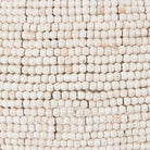 Close up of Theta 30.0 L x 30.0 W x 15.0 H White-Washed Beaded Chandelier