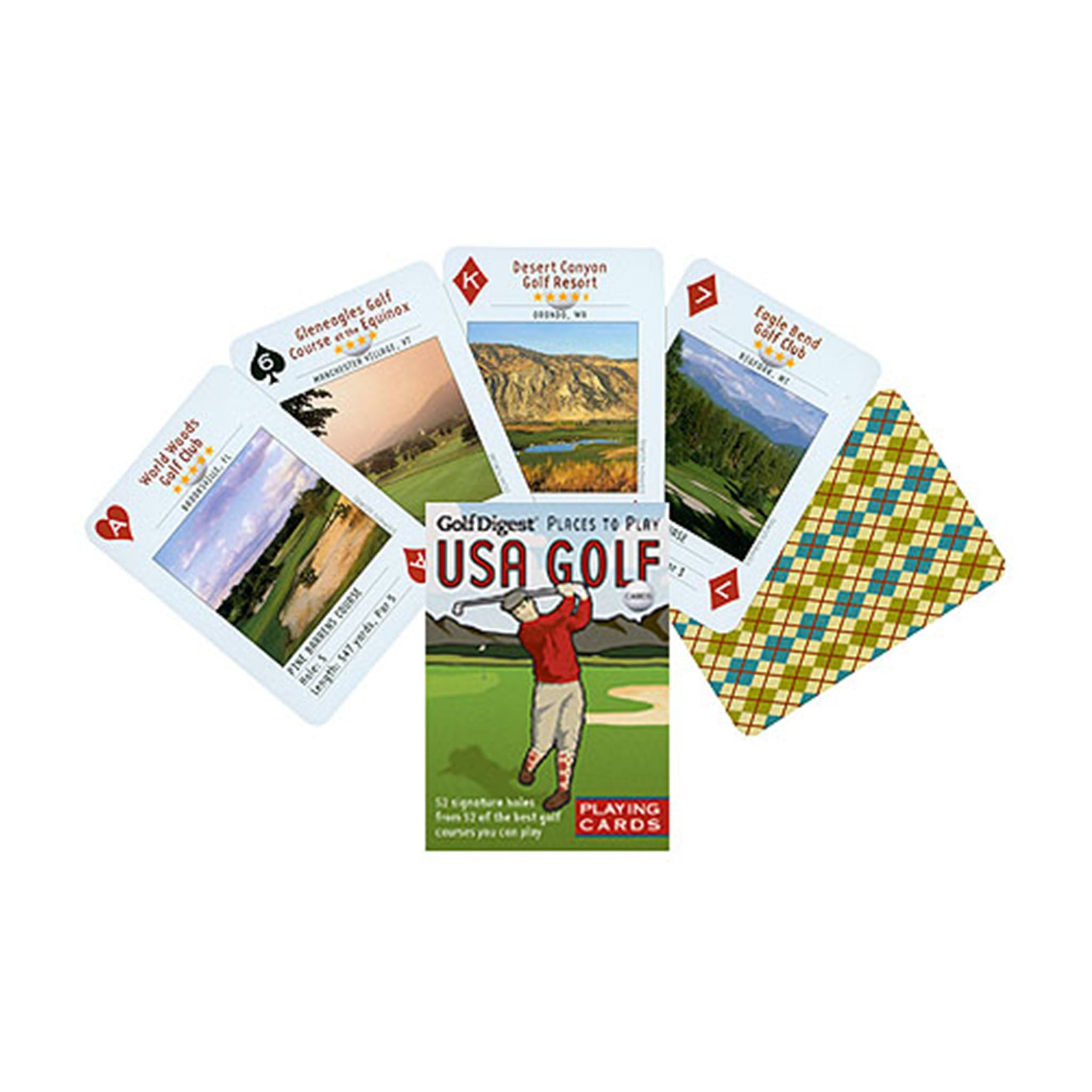 USA Golf Playing Cards on a white background at Addison West