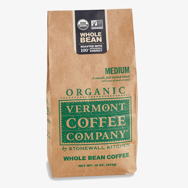 Vermont Coffee Company Medium Whole Bean Coffee on a white background