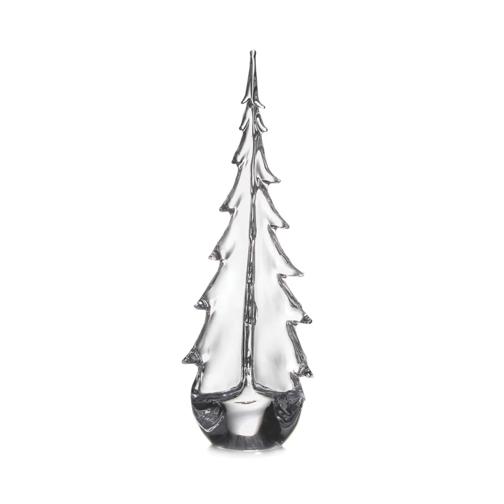 Vermont Evergreen Glass Tree, 20" on a white background at Addison West