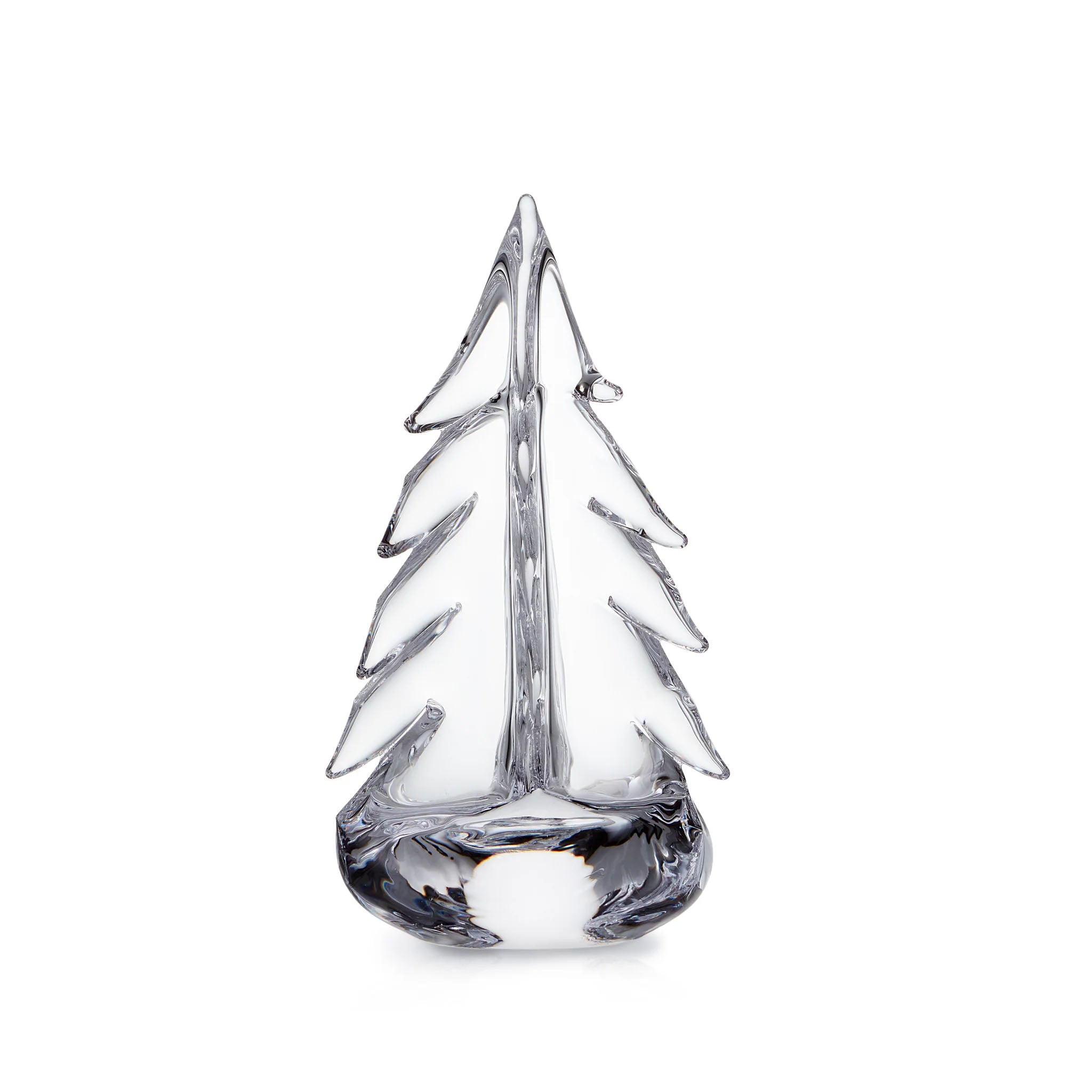 Vermont Evergreen Glass Tree, 6" on a white background at Addison West