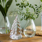 Vermont Evergreen Glass Tree on a table at Addison West