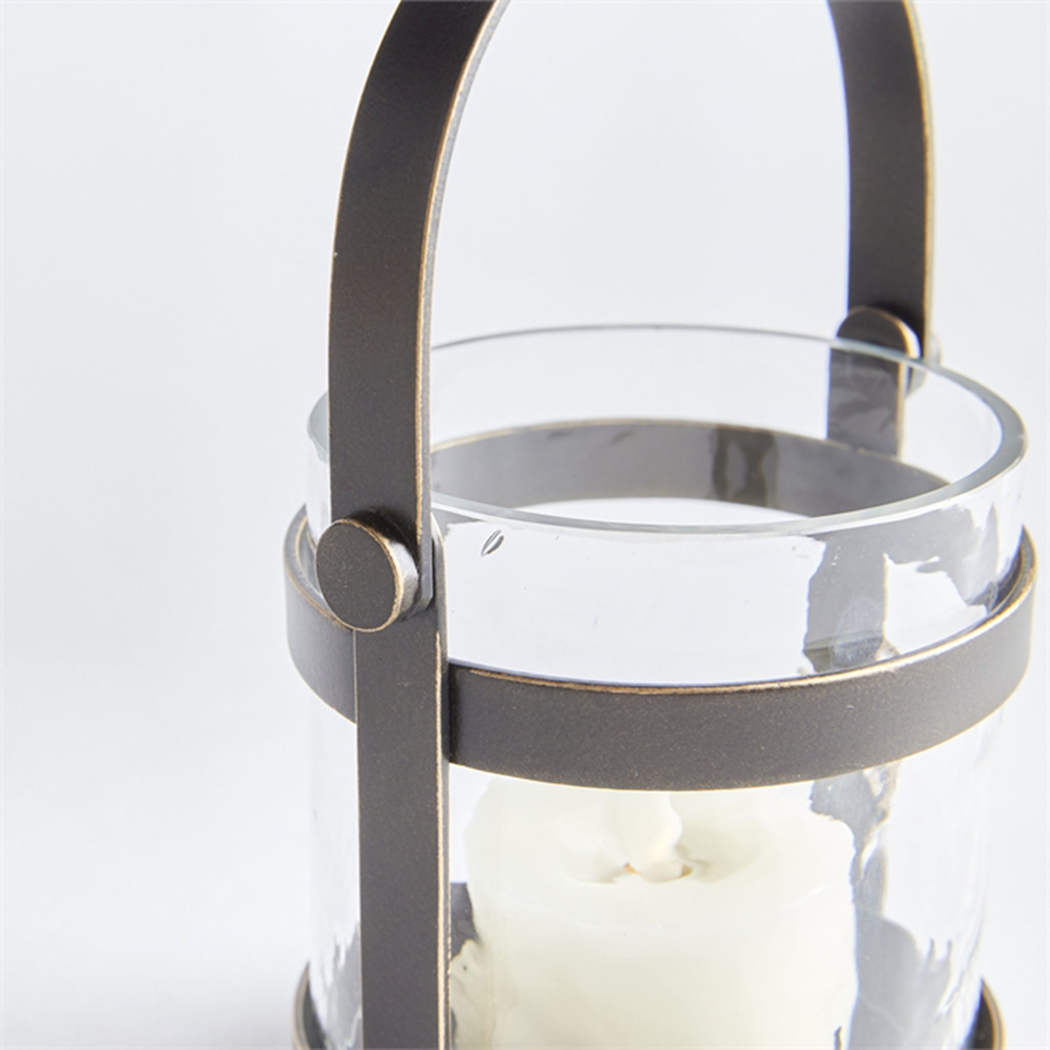 Wyatt Glass and Bronze Candle Holder - Addison West