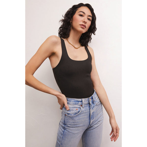 Z Supply Alana So Smooth Bodysuit in Black