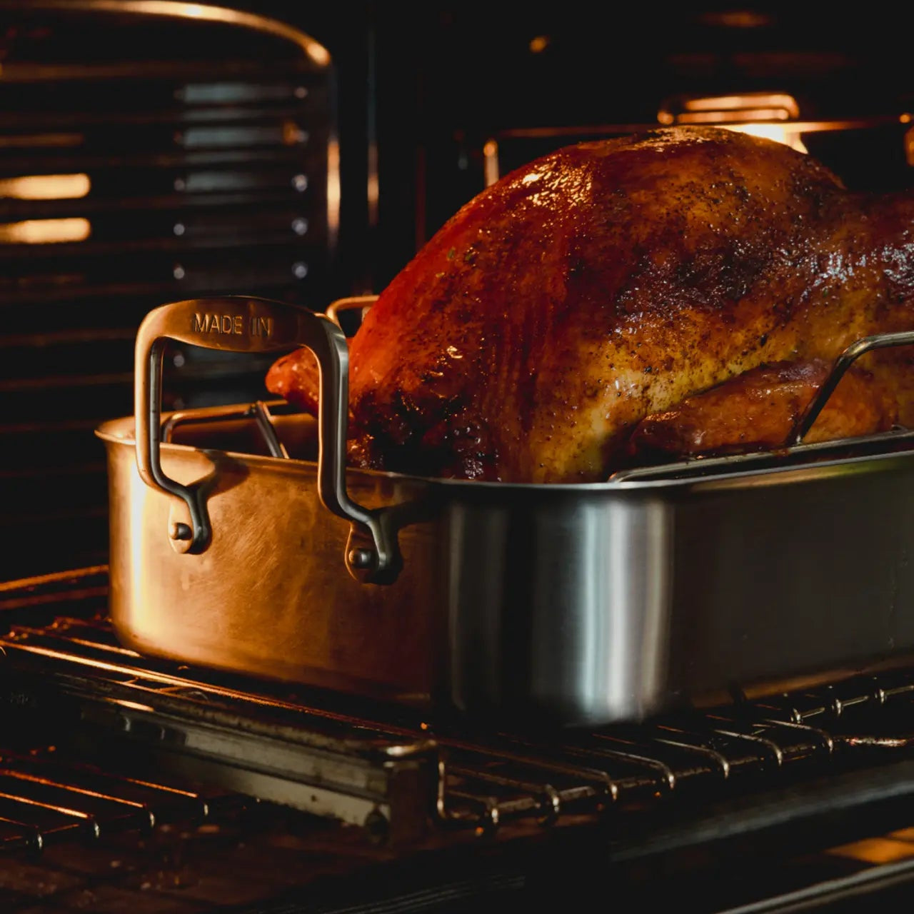 Made In Roasting Pan in an oven at Addison West