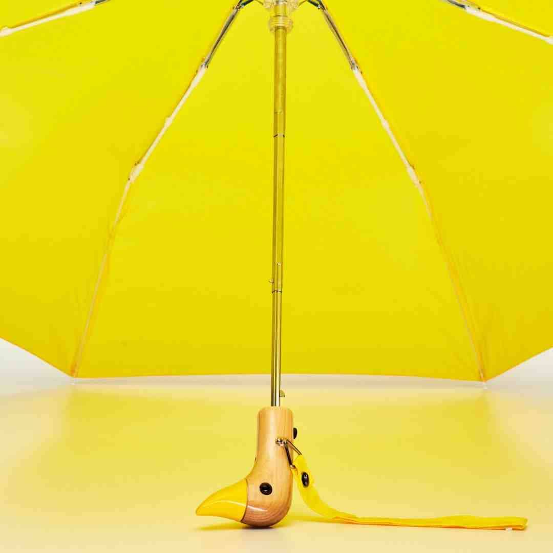 Original Duckhead Signature Yellow Eco-Friendly Umbrella on a white background at Addison West