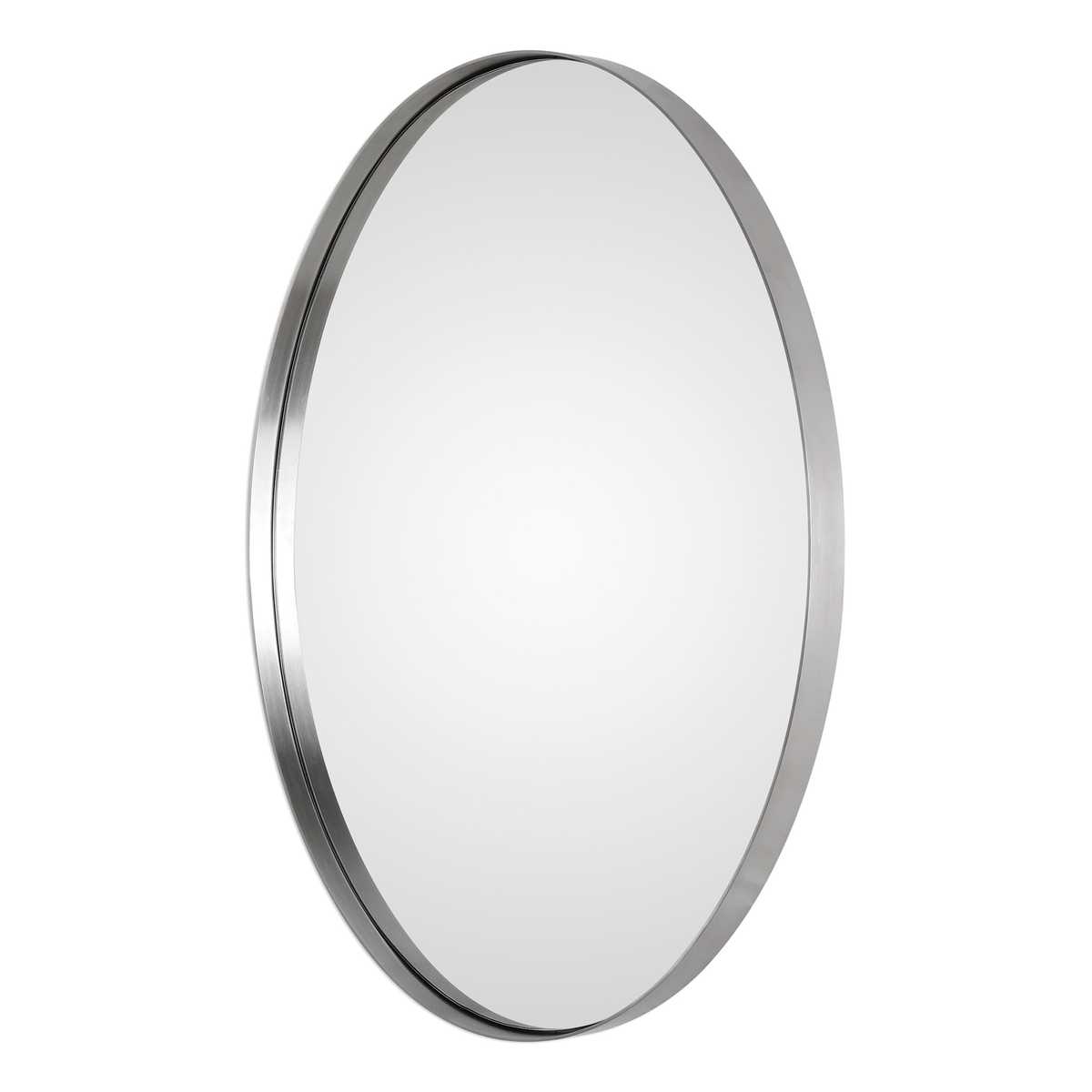 Purwell Oval Accent Mirror on a white background at Addison West