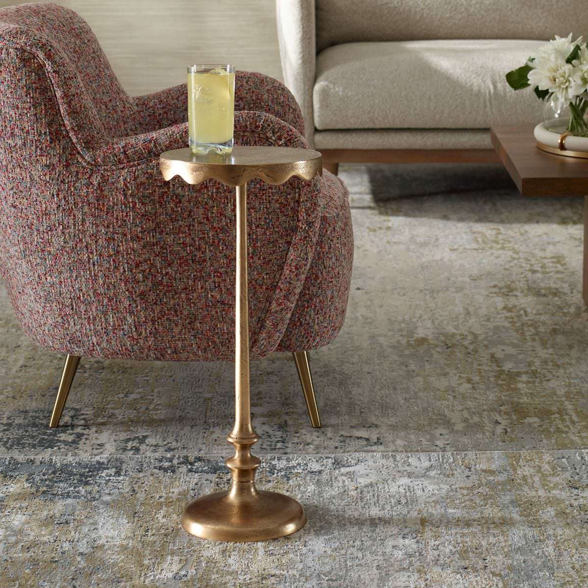 Maribel Accent Table in a living room at Addison West