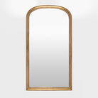 Nalanda Full Length Mirror in Antiqued Gold on a white background at Addison West