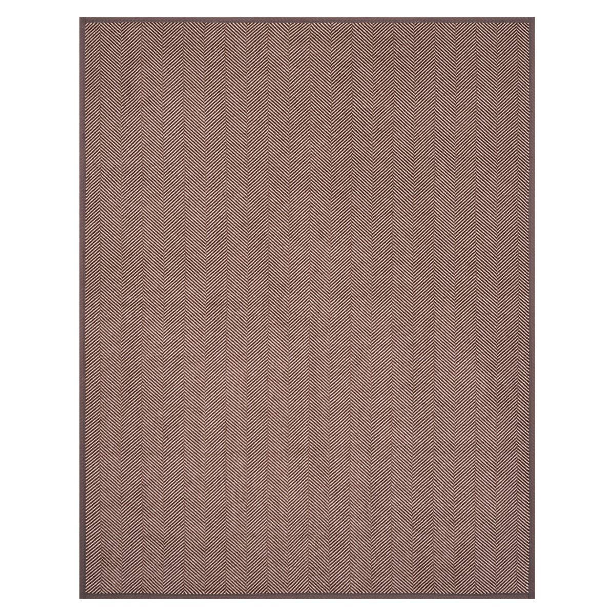 ChappyWrap Harborview Herringbone Blanket in Chocolate on a white background at Addison West