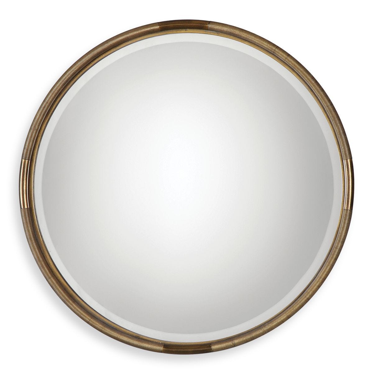 Finlow Round Accent Mirror on a white background at Addison West