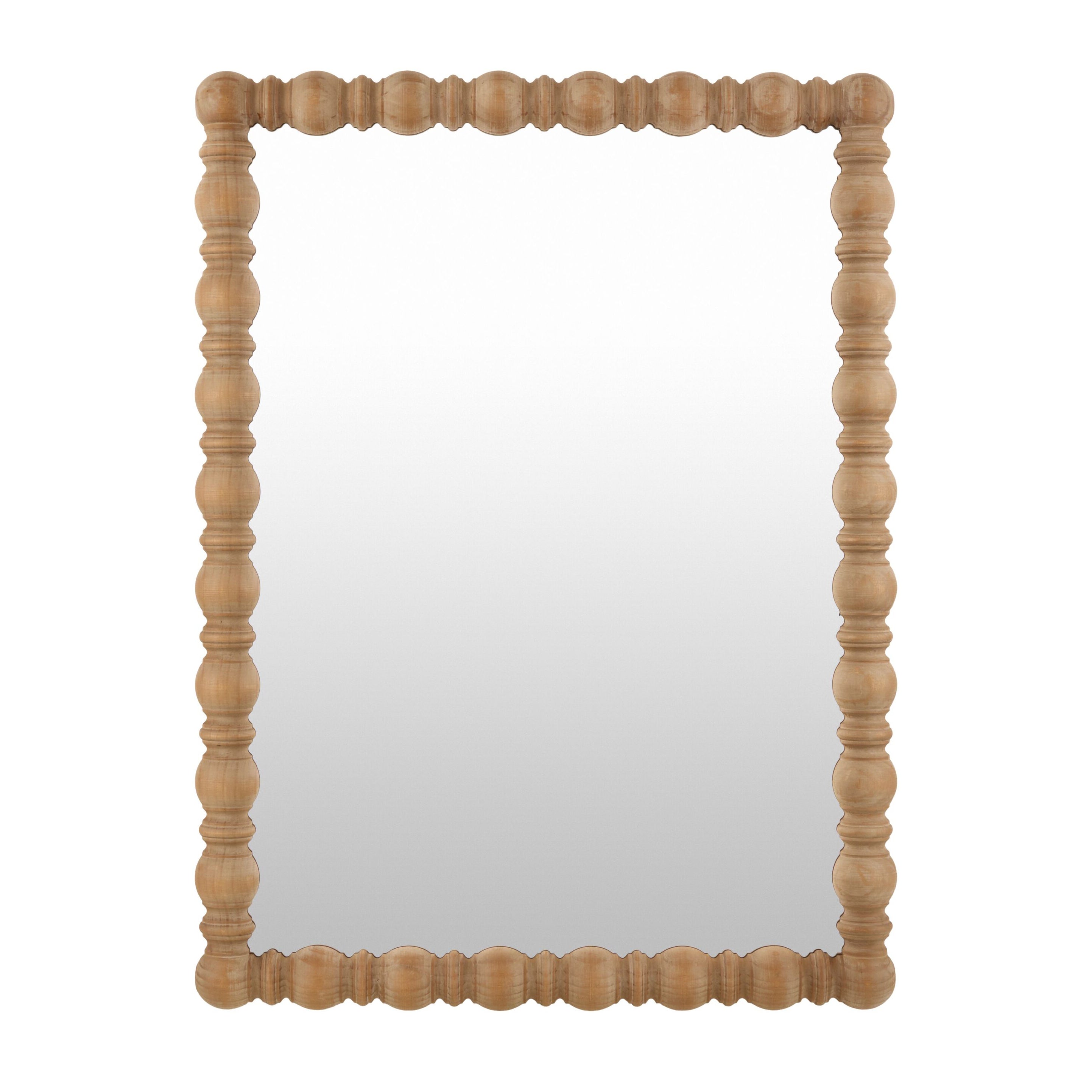 Brennan Accent Mirror in Natural on a white background at Addison West
