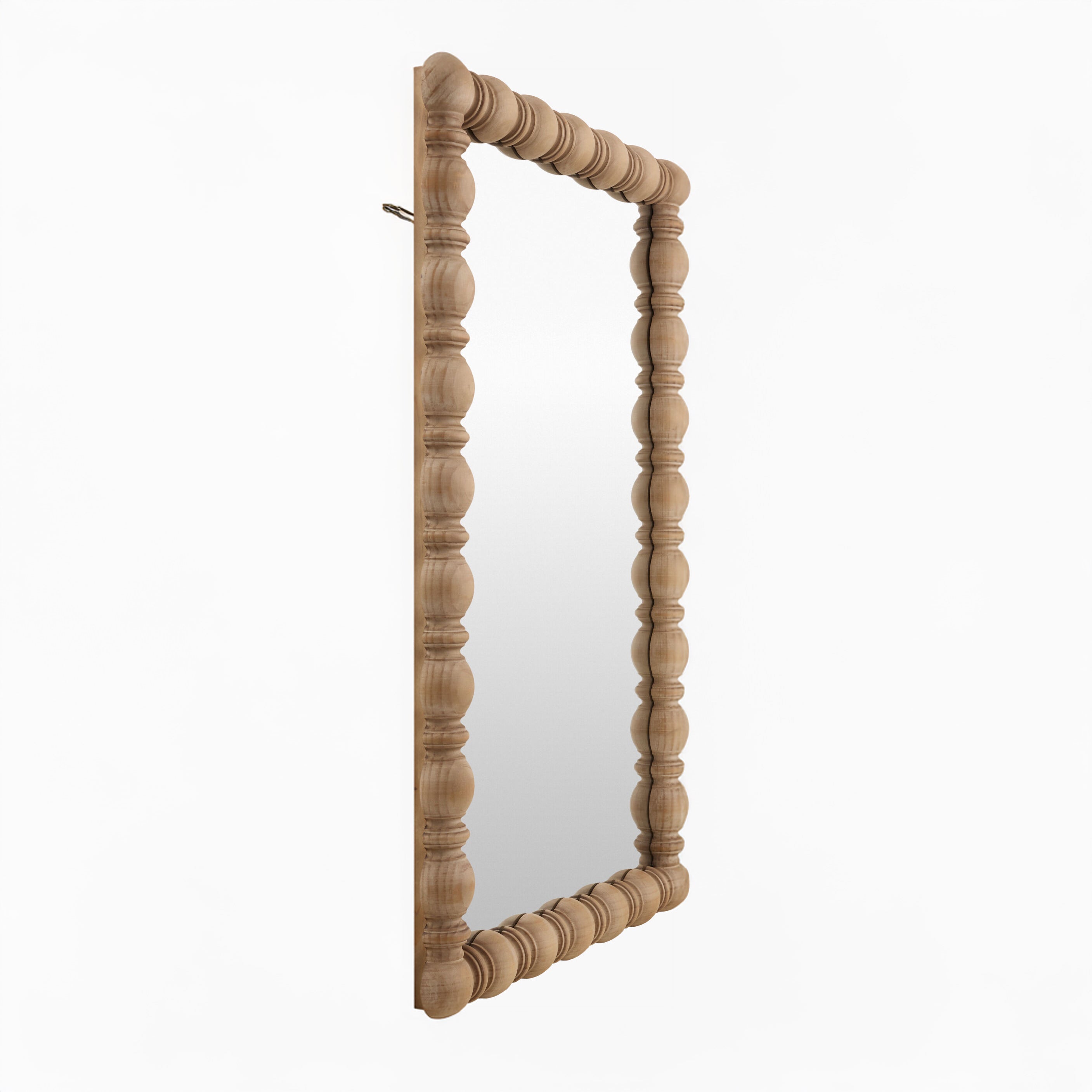 Brennan Accent Mirror in Natural on a white background at Addison West