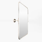 Burnish Accent Mirror in Antiqued Silver on a white background at Addison West