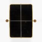 Back of Burnish Accent Mirror in Antiqued Gold on a white background at Addison West