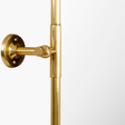 Close up of Burnish Accent Mirror in Antiqued Gold on a white background at Addison West