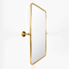 Burnish Accent Mirror in Antiqued Gold on a white background at Addison West