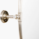 Close up of Oval Burnish Accent Mirror in Antiqued Silver on a white background at Addison West