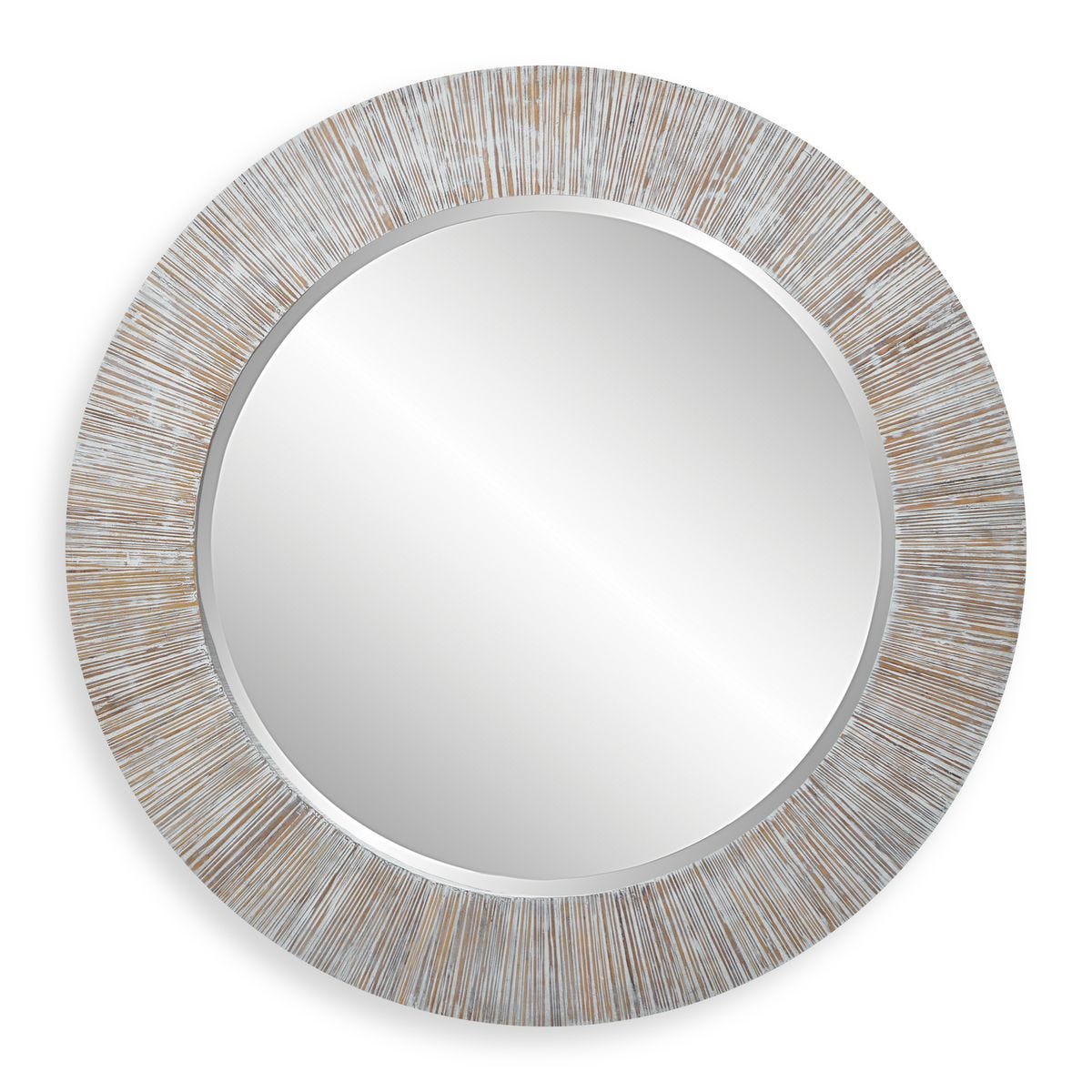 Remere Round Accent Mirror on a white background at Addison West