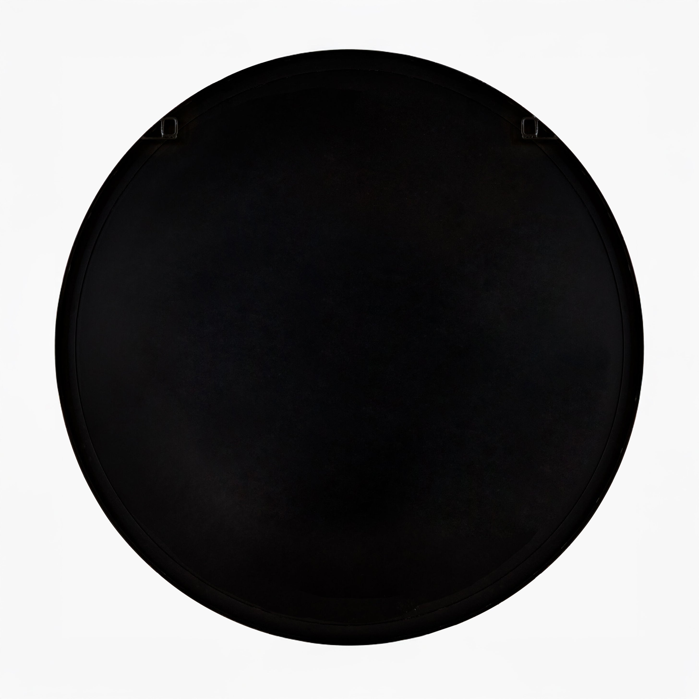 Back of Carbondale Accent Mirror in Matte Black on a white background at Addison West