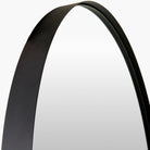 Close up of Carbondale Accent Mirror in Matte Black on a white background at Addison West