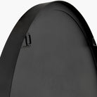 Back of Carbondale Accent Mirror in Matte Black on a white background at Addison West