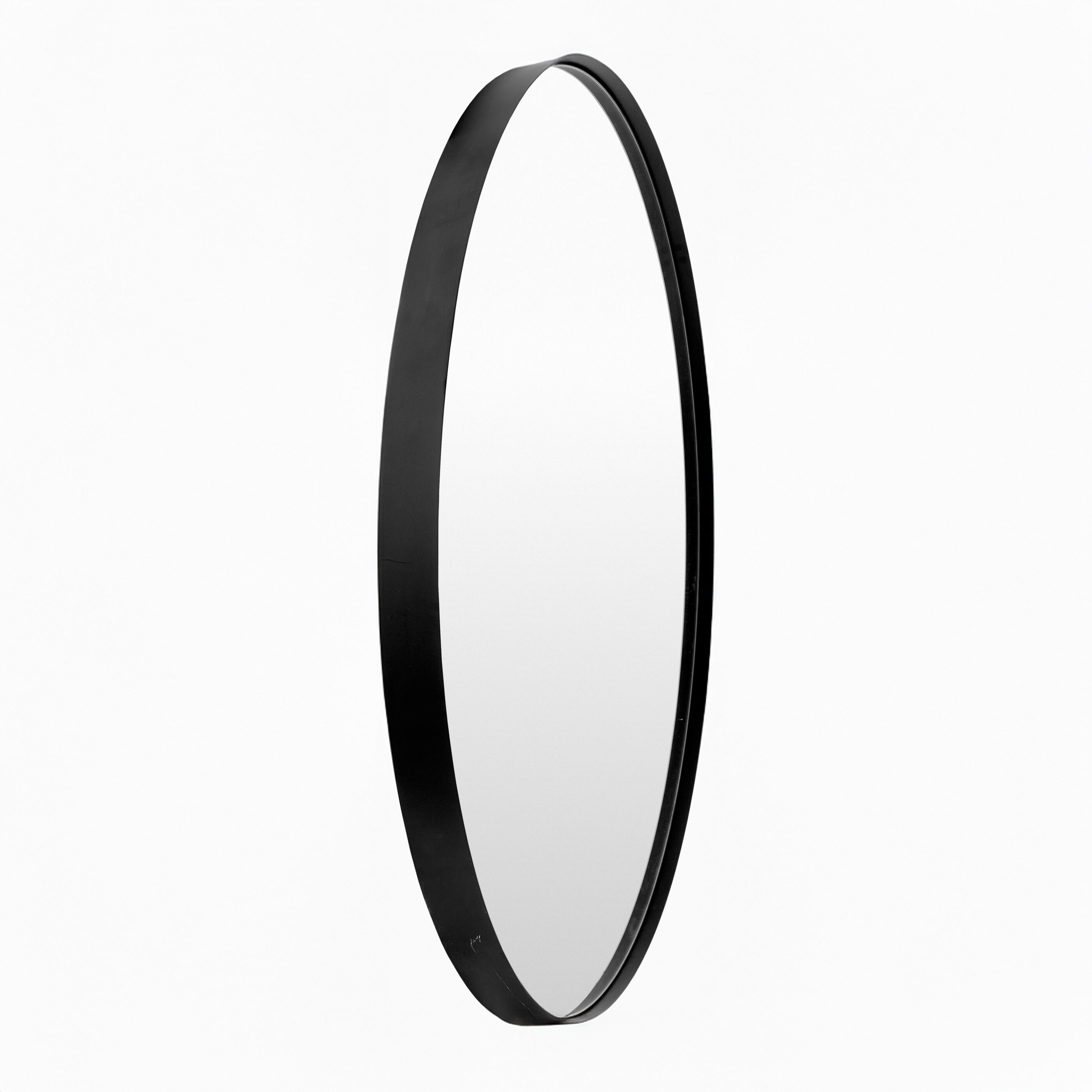 Carbondale Accent Mirror in Matte Black on a white background at Addison West