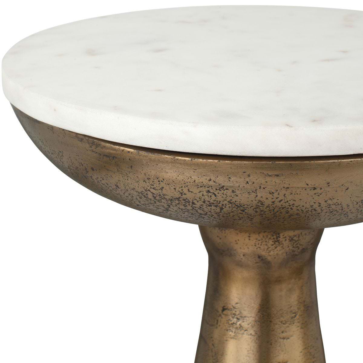 Close up of Torin Indoor-Outdoor Drink Table on a white background at Addison West