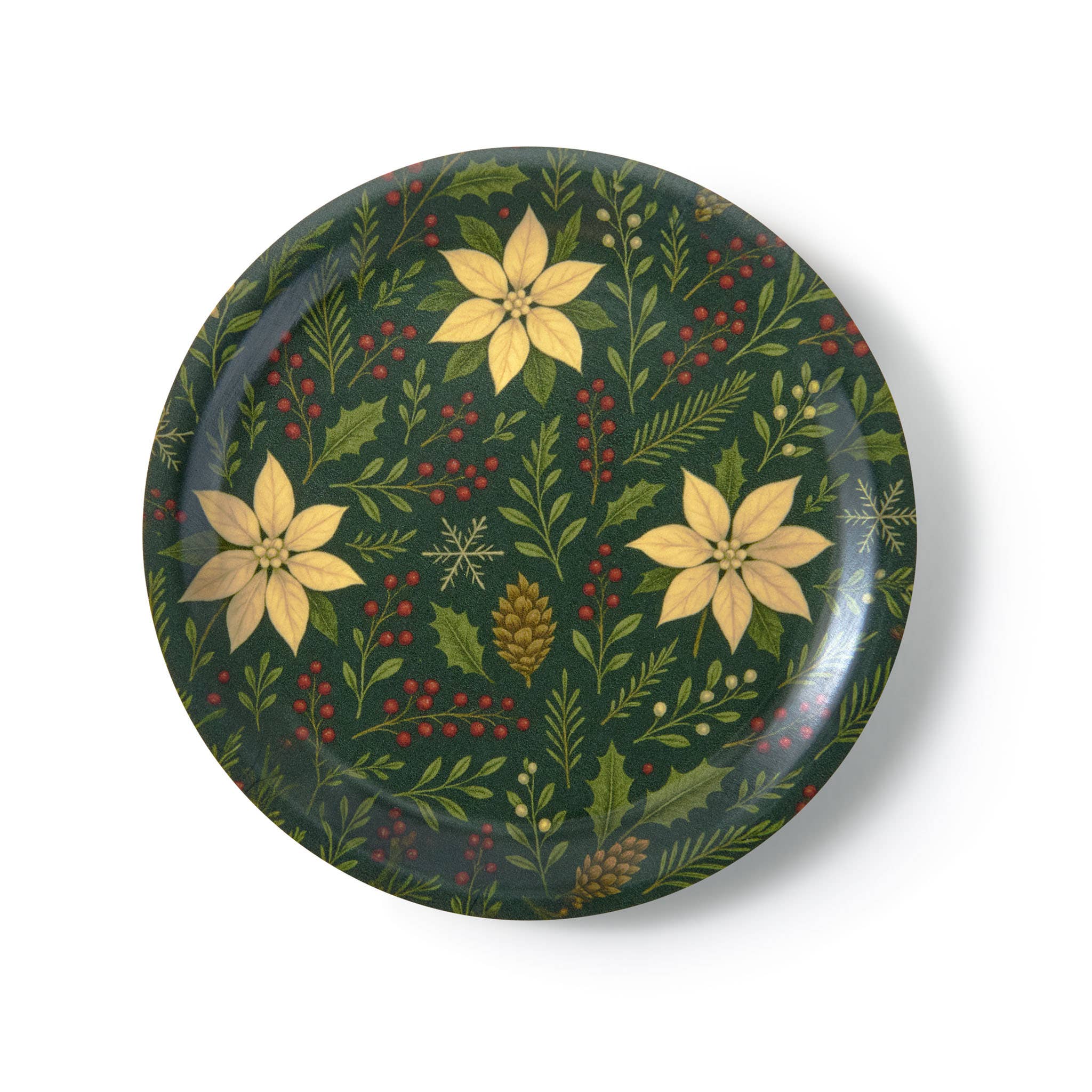 Yuletide Garden Mini Birchwood Tray on a white background at Addison West