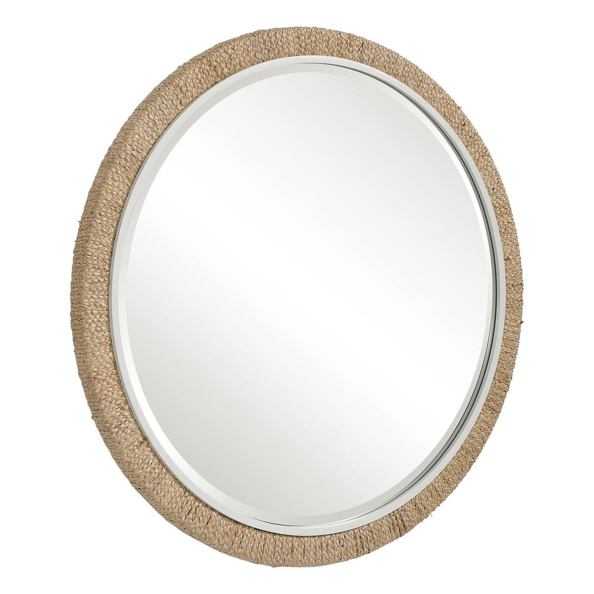 Carsten Round Accent Mirror on a white background at Addison West