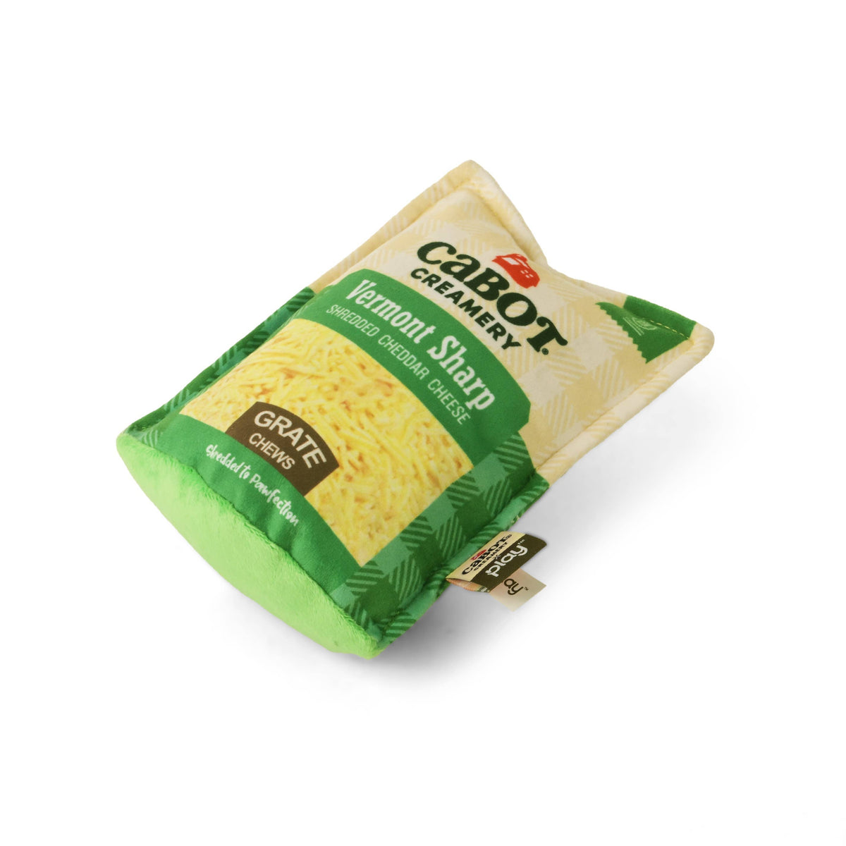 Cabot Creamery Vermont Cheddar Shredder Dog Toy on a white background at Addison West
