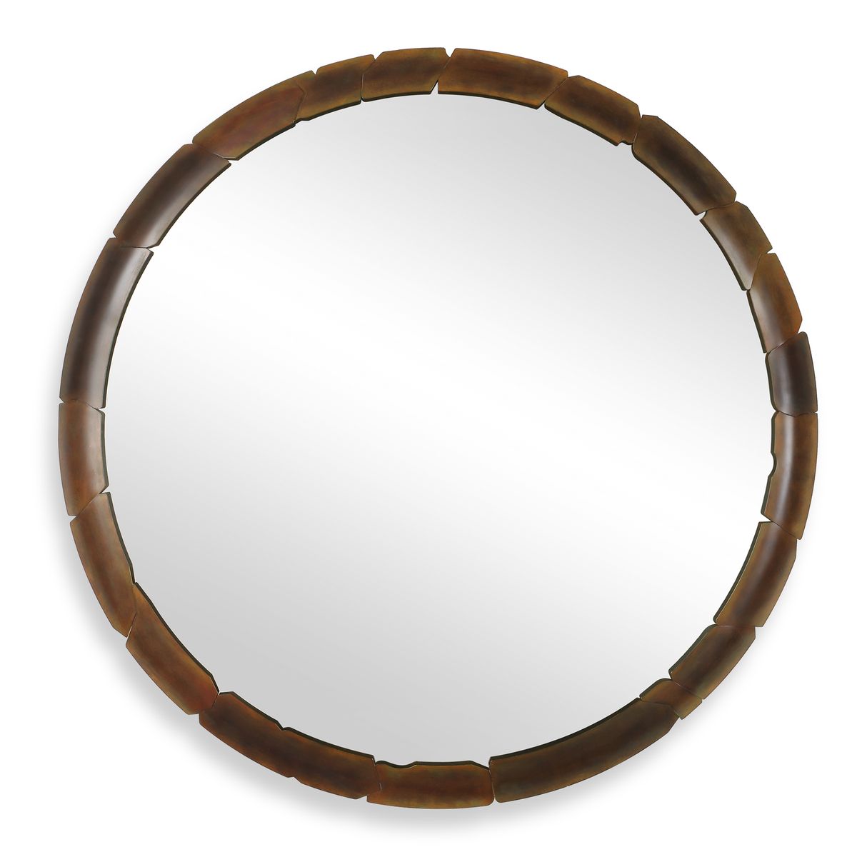 Augusta Round Accent Mirror on a white background at Addison West