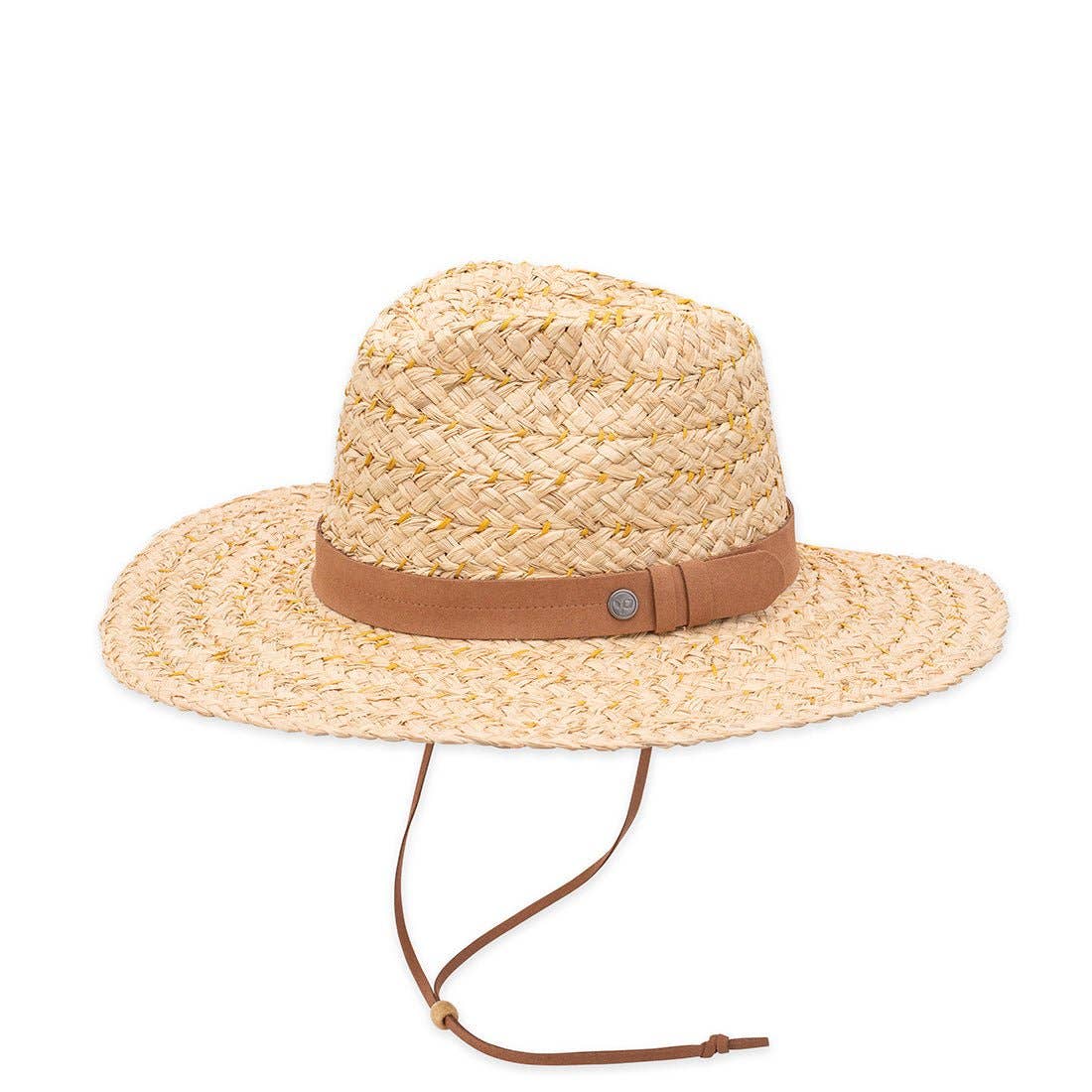 Skiff Sun Hat in Natural on white background at the Addison West.