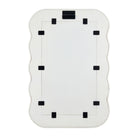 Back of Dance Accent Mirror in White on a white background at Addison West