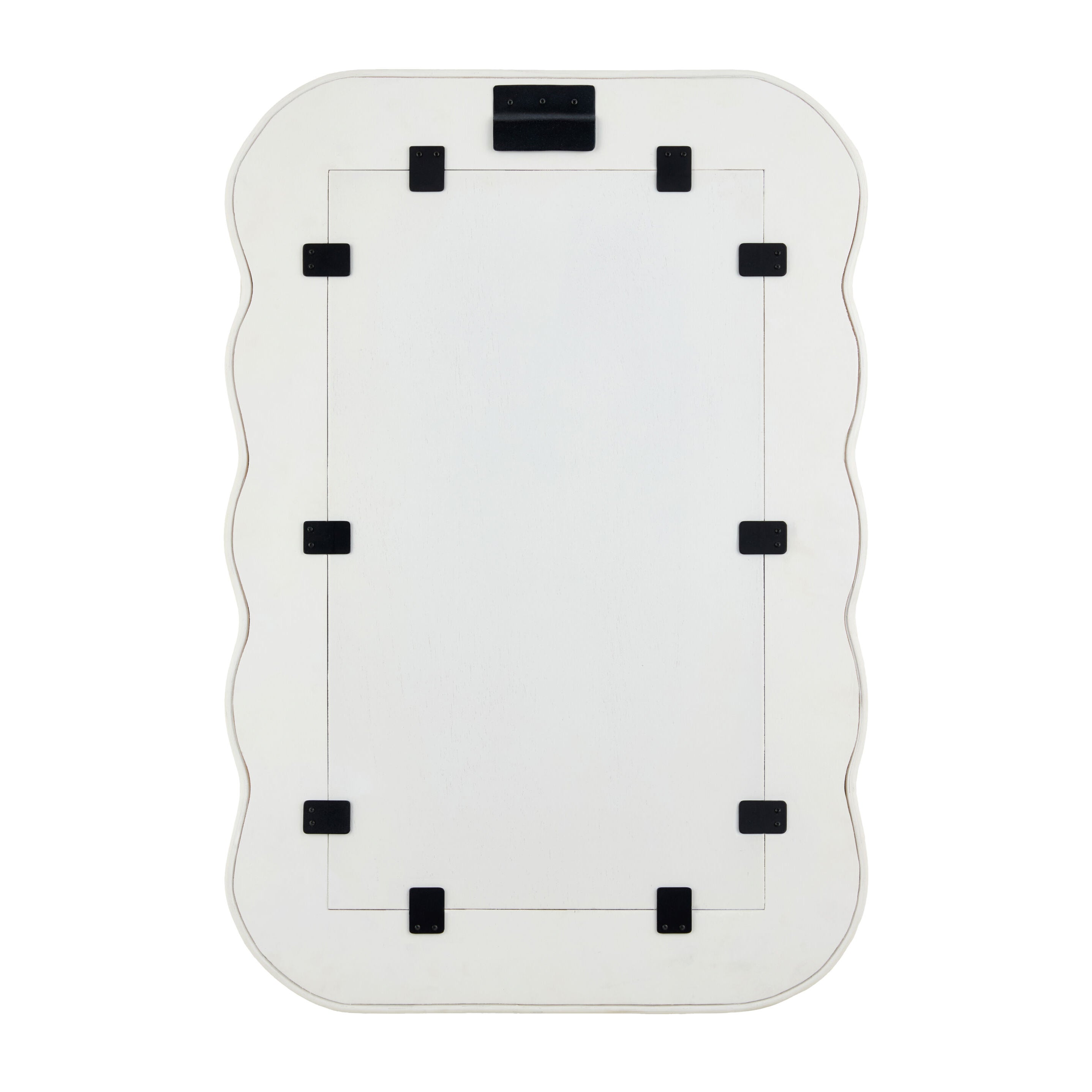 Back of Dance Accent Mirror in White on a white background at Addison West