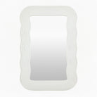 Dance Accent Mirror in White on a white background at Addison West