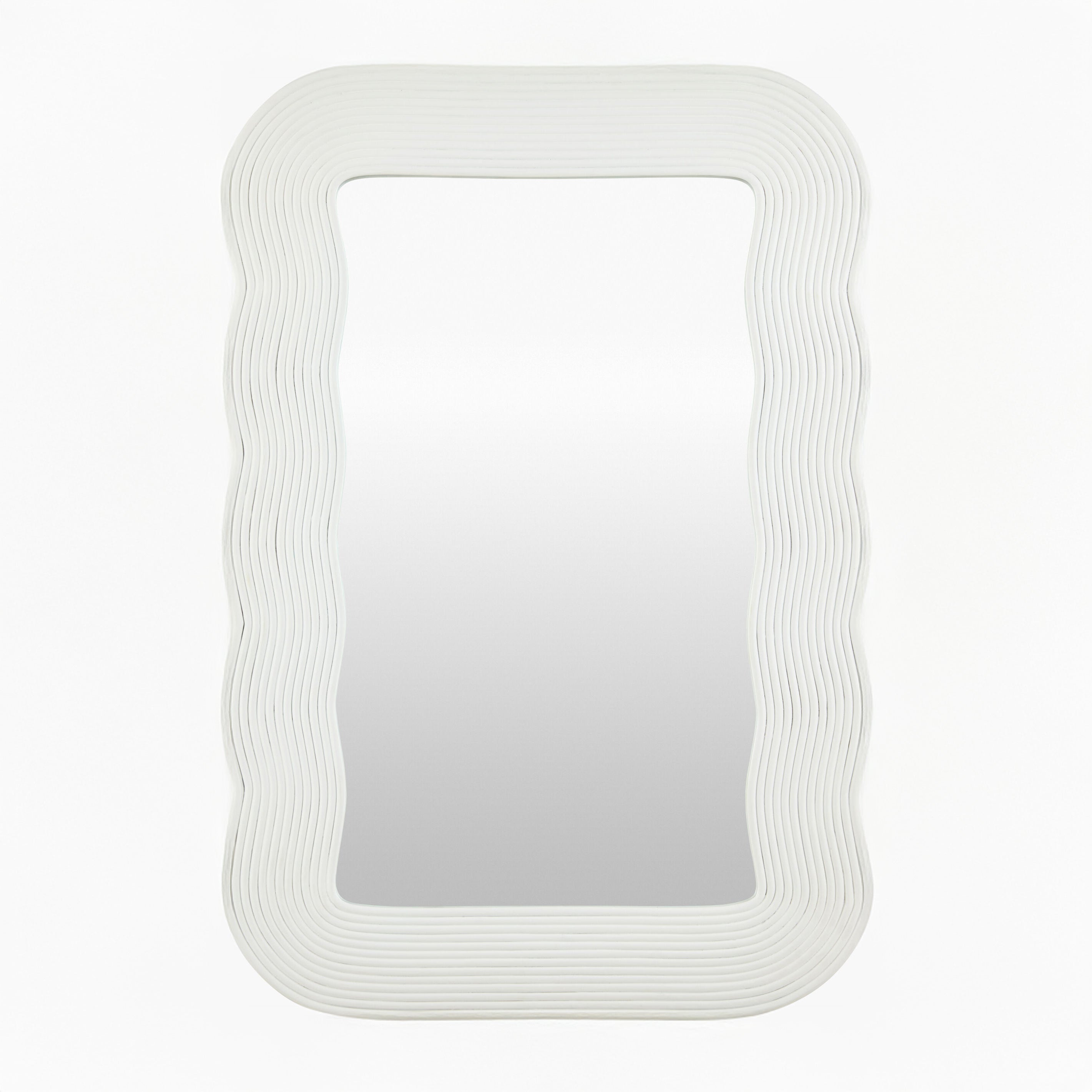Dance Accent Mirror in White on a white background at Addison West