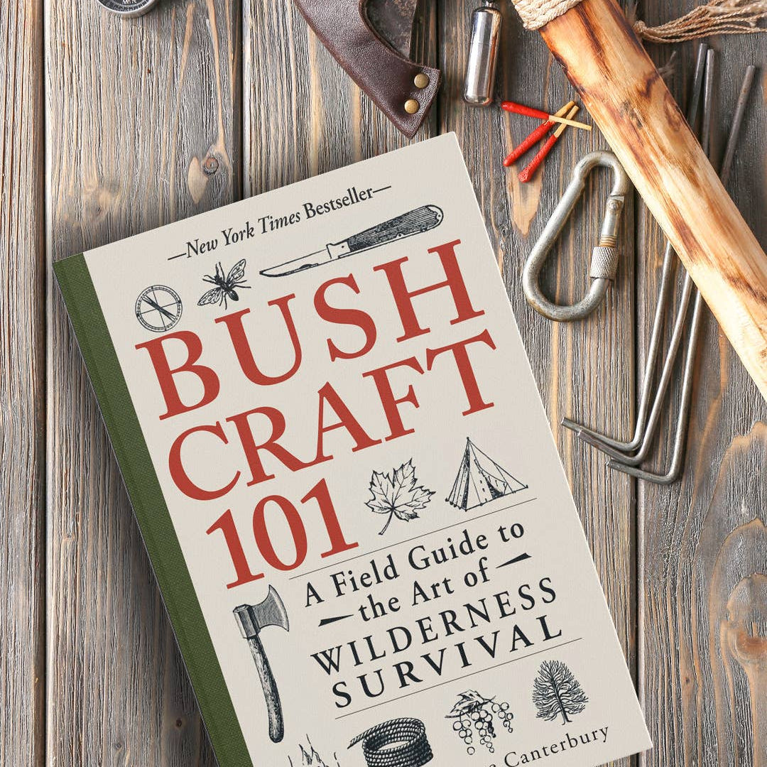 Bushcraft 101 by Dave Canterbury on wood table at Addison West