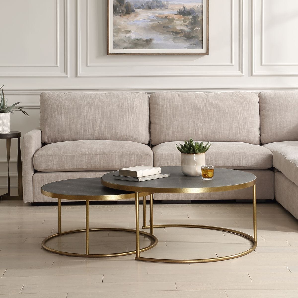 Alston Nesting Coffee Tables, Set of 2 in a living room at Addison West