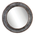 Tanner Round Accent Mirror on a white background at Addison West