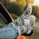 Nordic Socks Soft COZY™ Warm in Asenka Creme on a model at Addison West