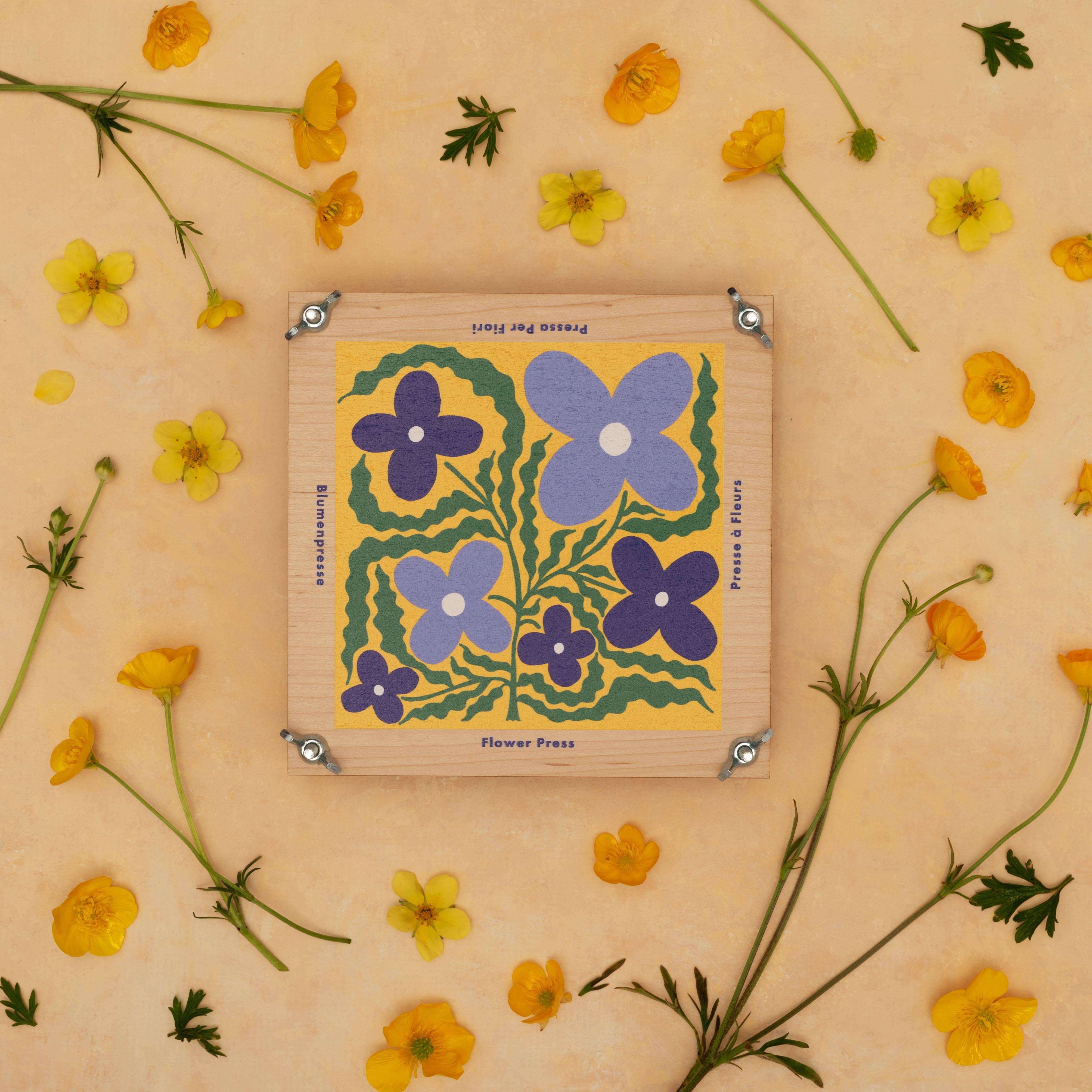 Flower Press in Smock on a yellow background at Addison West