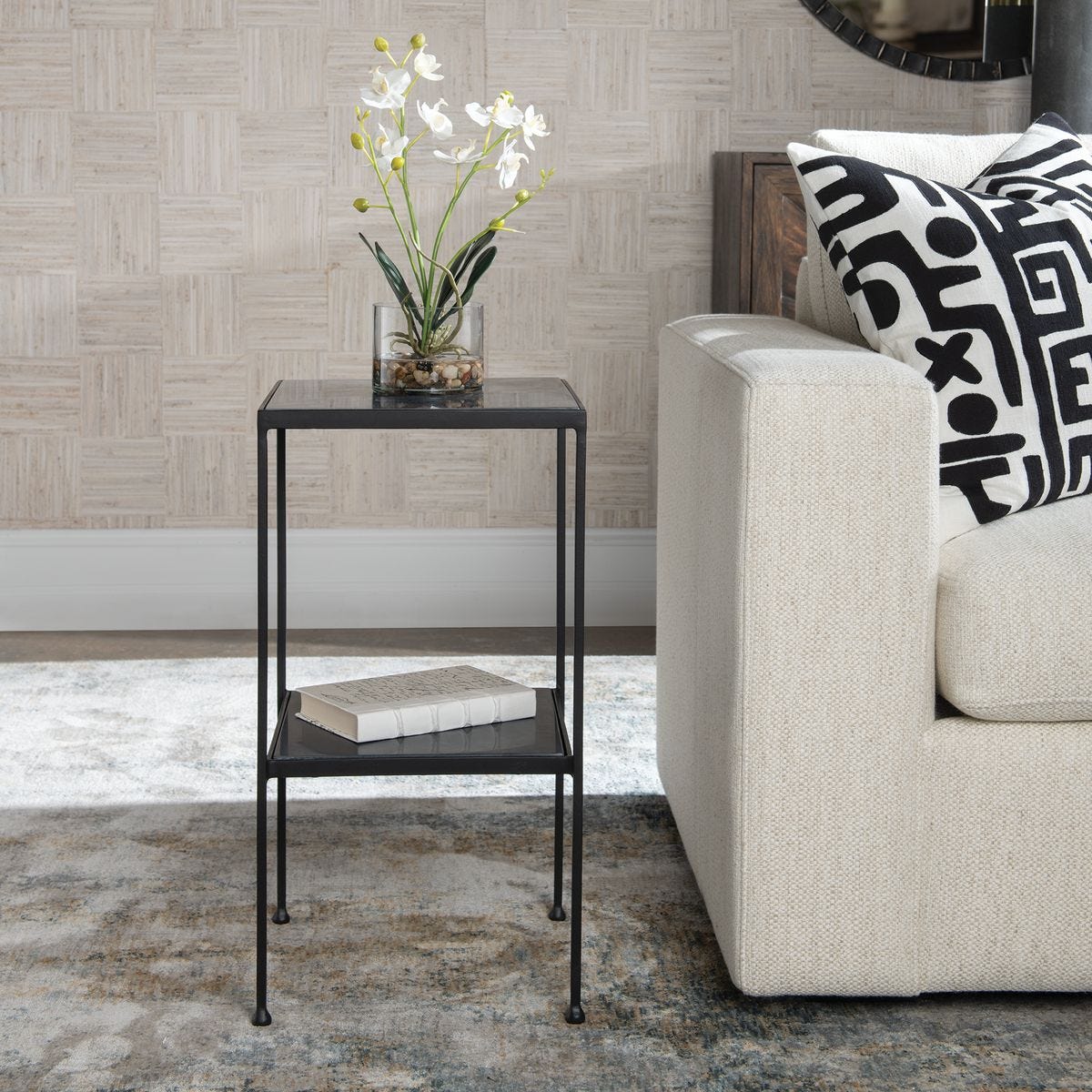 Sherburne Accent Table in a living room at Addison West