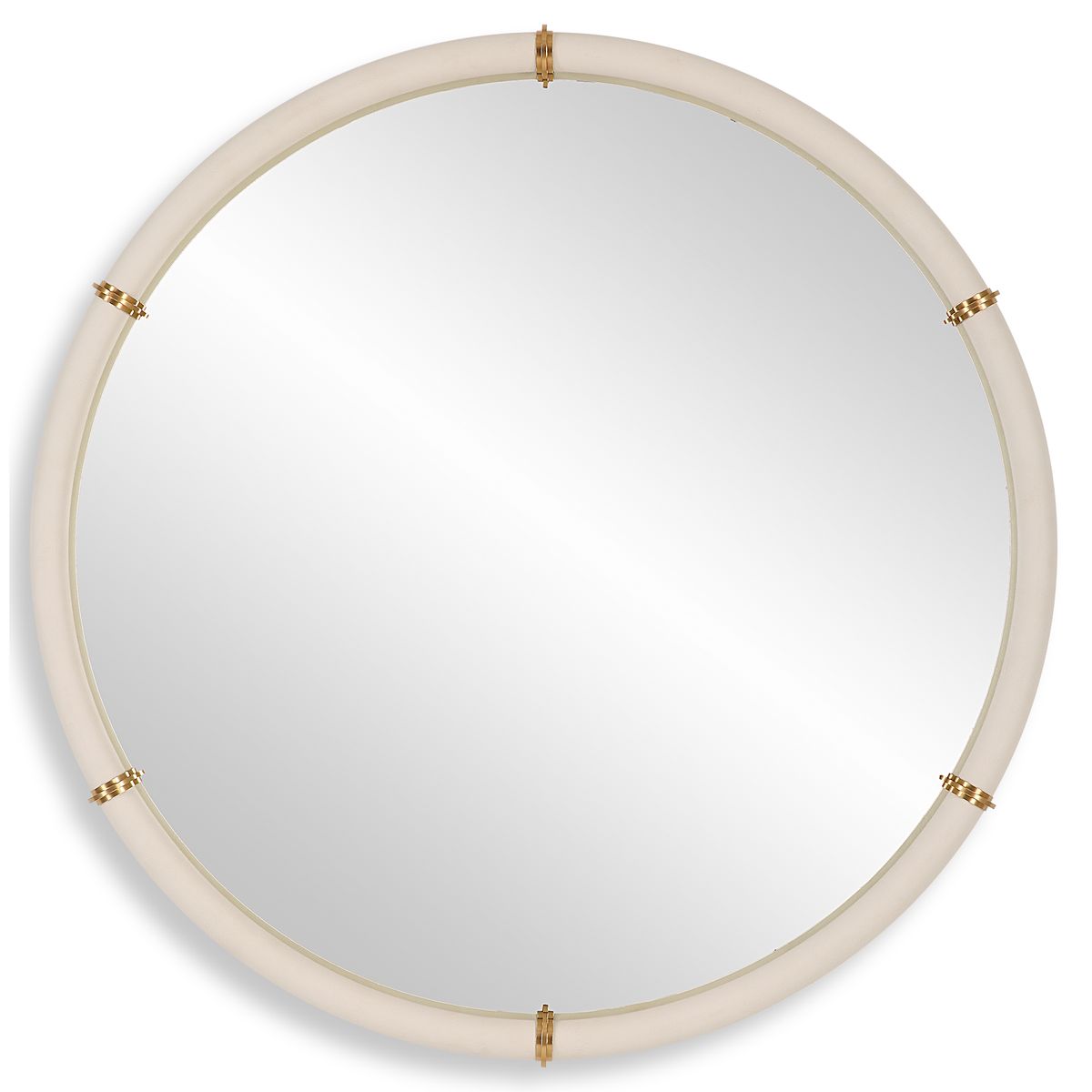 Cylen Round Accent Mirror on a white background at Addison West