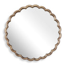 Cerelle scalloped Round Mirror on a white background at Addison West