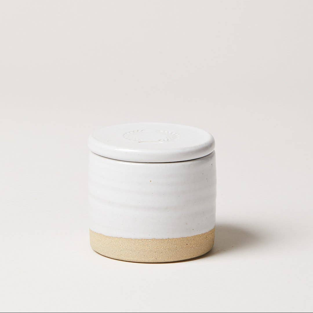 Farmhouse Pottery Silo Butter Keeper on a white background at Addison West