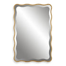 Anesley Accent Mirror in Gold on a white background at Addison West
