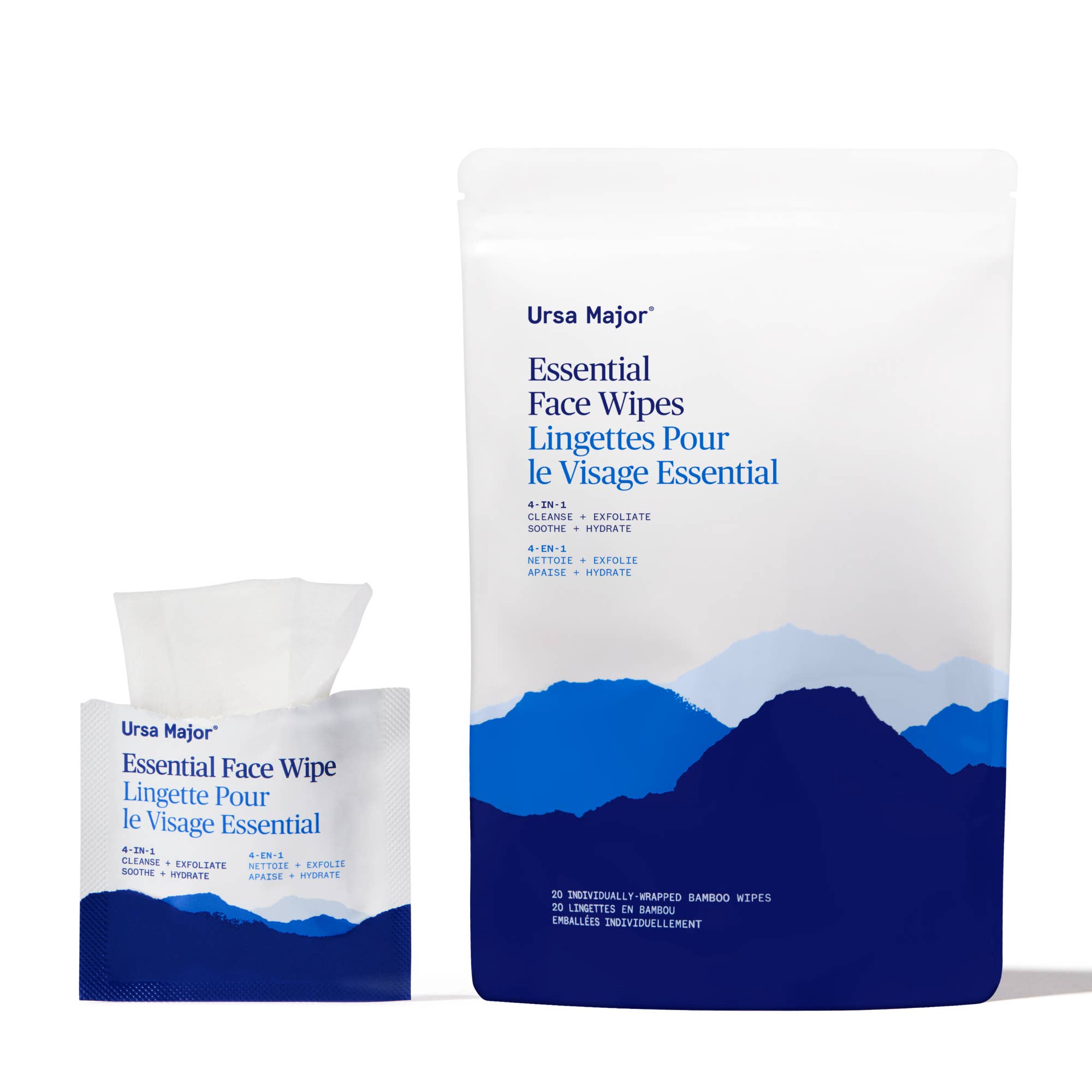Ursa Major Essential Face Wipes on a white background at Addison West