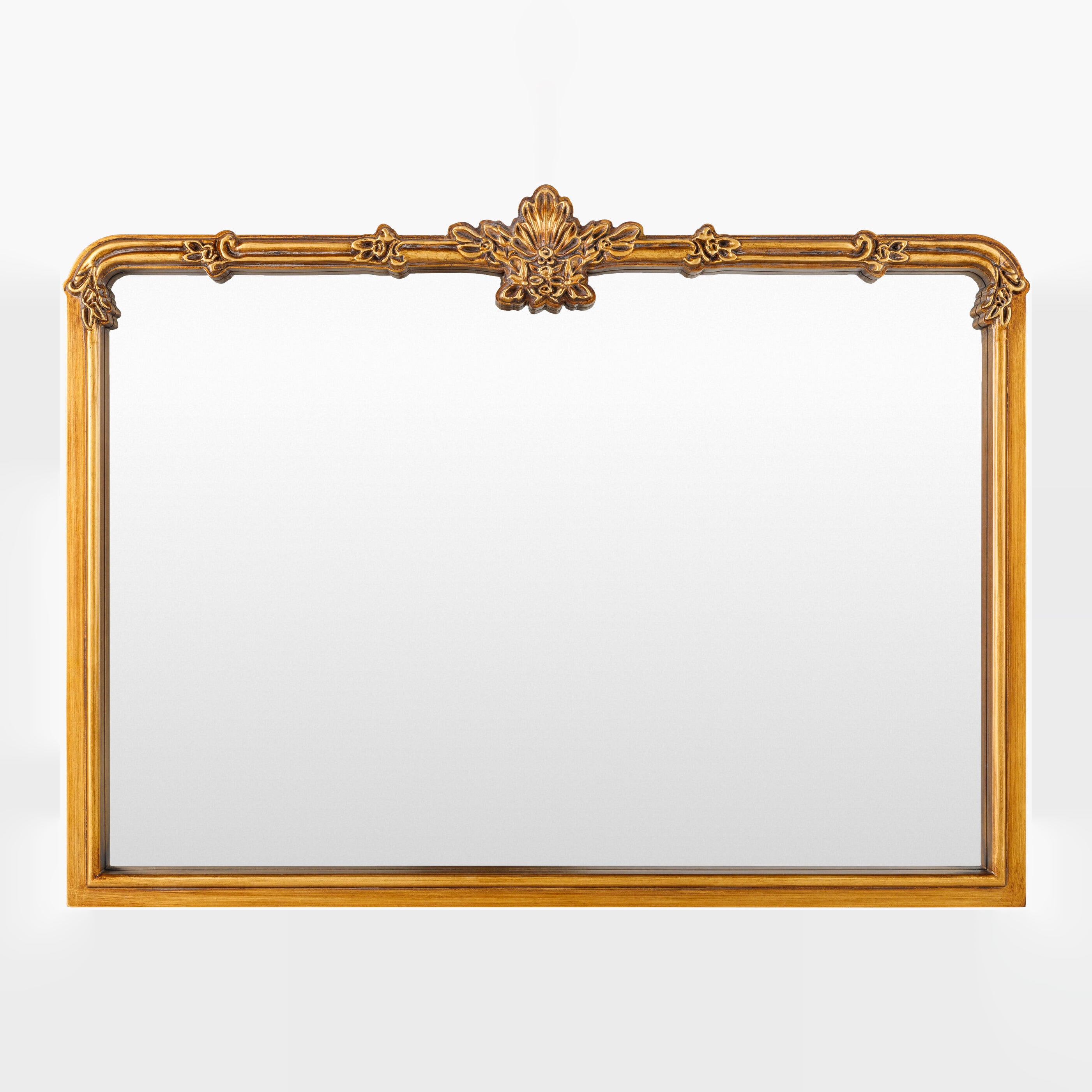 Highclere Mantel Mirror on a white background at Addison West